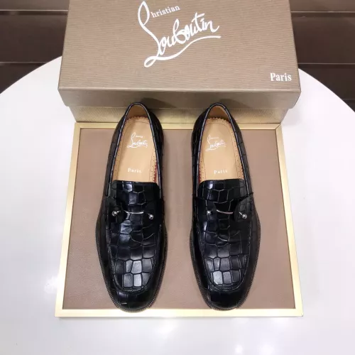 Replica Christian Louboutin Leather Shoes For Men #1381053 $112.00 USD for Wholesale