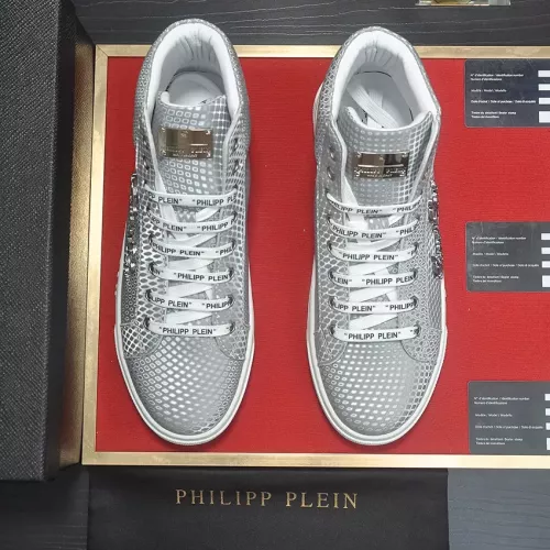 Replica Philipp Plein PP High Tops Shoes For Men #1381446 $88.00 USD for Wholesale