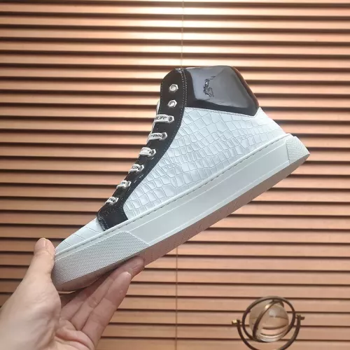 Replica Philipp Plein PP High Tops Shoes For Men #1381448 $88.00 USD for Wholesale