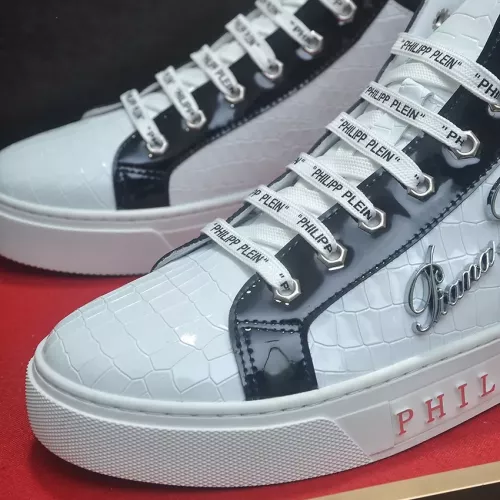Replica Philipp Plein PP High Tops Shoes For Men #1381448 $88.00 USD for Wholesale