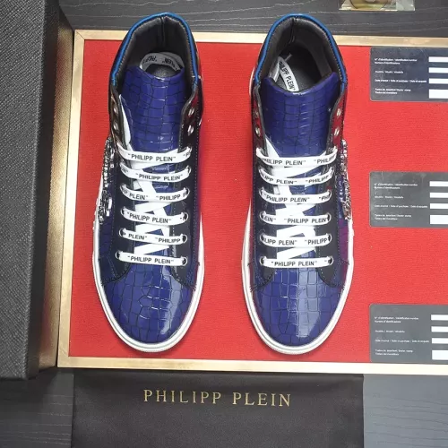 Replica Philipp Plein PP High Tops Shoes For Men #1381449 $88.00 USD for Wholesale
