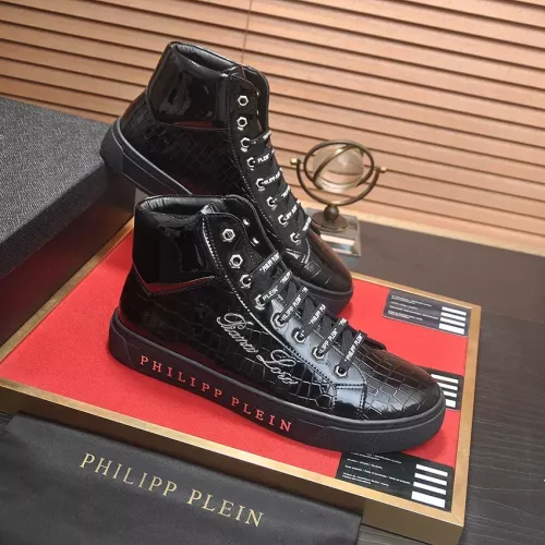 Replica Philipp Plein PP High Tops Shoes For Men #1381451 $88.00 USD for Wholesale