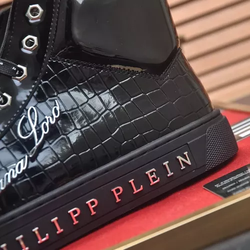 Replica Philipp Plein PP High Tops Shoes For Men #1381451 $88.00 USD for Wholesale