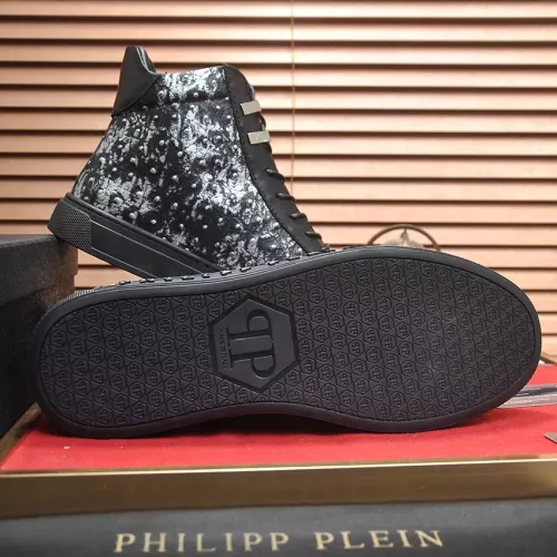 Replica Philipp Plein PP High Tops Shoes For Men #1381453 $92.00 USD for Wholesale