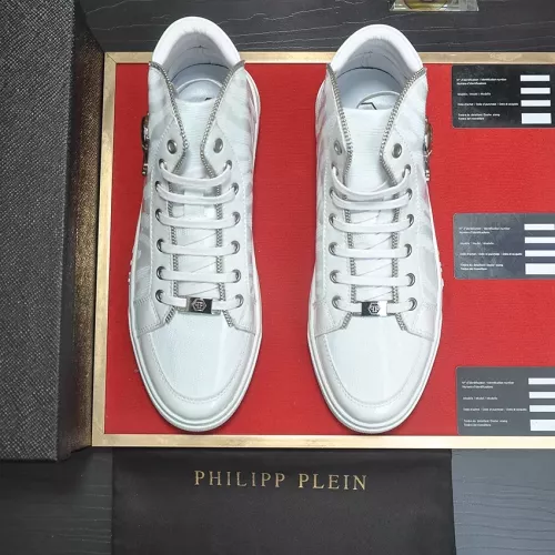 Replica Philipp Plein PP High Tops Shoes For Men #1381457 $92.00 USD for Wholesale