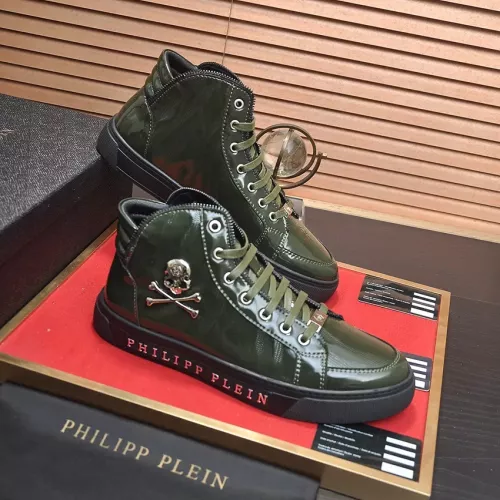 Replica Philipp Plein PP High Tops Shoes For Men #1381459 $92.00 USD for Wholesale