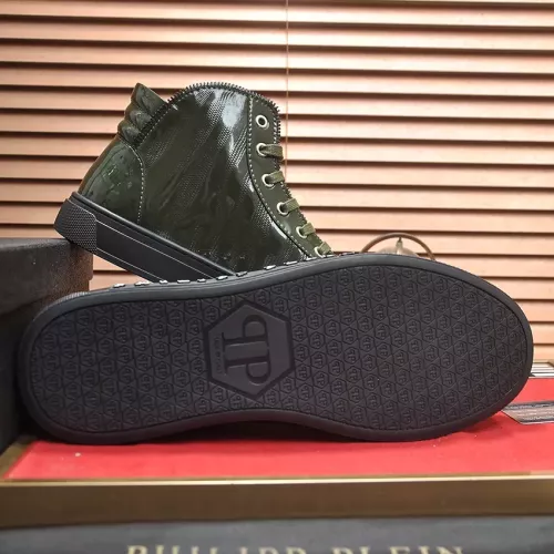 Replica Philipp Plein PP High Tops Shoes For Men #1381459 $92.00 USD for Wholesale