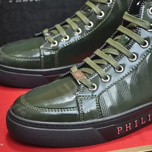 Replica Philipp Plein PP High Tops Shoes For Men #1381459 $92.00 USD for Wholesale