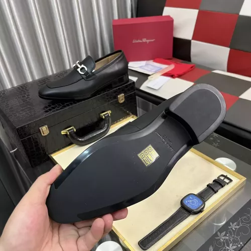 Replica Salvatore Ferragamo Leather Shoes For Men #1381473 $108.00 USD for Wholesale