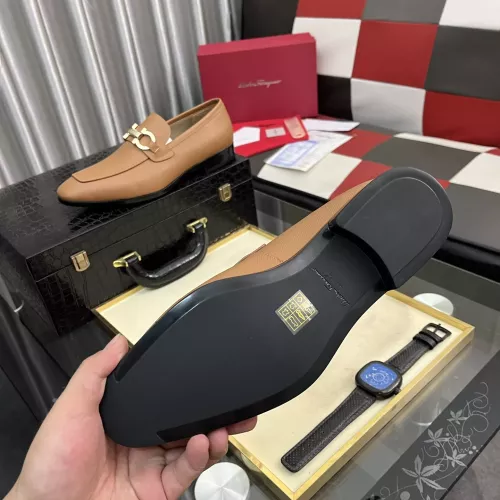 Replica Salvatore Ferragamo Leather Shoes For Men #1381475 $108.00 USD for Wholesale