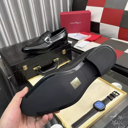 Replica Salvatore Ferragamo Leather Shoes For Men #1381486 $108.00 USD for Wholesale