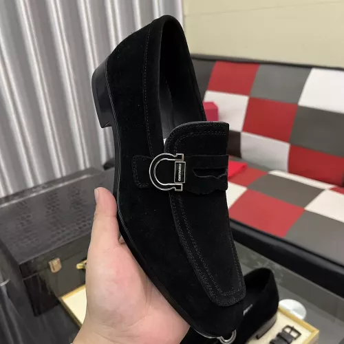 Replica Salvatore Ferragamo Leather Shoes For Men #1381487 $108.00 USD for Wholesale