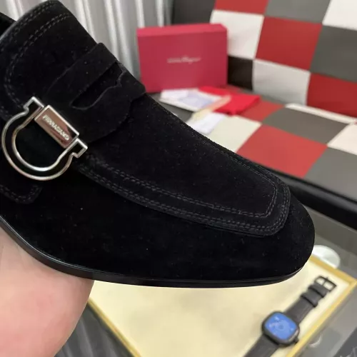 Replica Salvatore Ferragamo Leather Shoes For Men #1381487 $108.00 USD for Wholesale