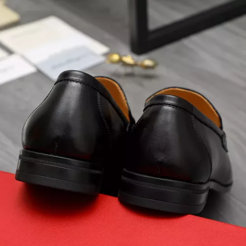 Replica Salvatore Ferragamo Leather Shoes For Men #1381830 $88.00 USD for Wholesale