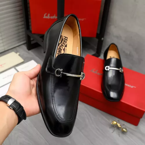 Replica Salvatore Ferragamo Leather Shoes For Men #1381832 $88.00 USD for Wholesale