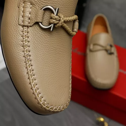 Replica Salvatore Ferragamo Leather Shoes For Men #1381833 $92.00 USD for Wholesale