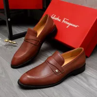 $88.00 USD Salvatore Ferragamo Leather Shoes For Men #1380562