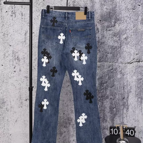 Replica Chrome Hearts Jeans For Men #1384173 $64.00 USD for Wholesale