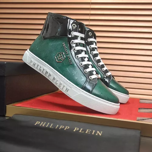 Replica Philipp Plein PP High Tops Shoes For Men #1387891 $92.00 USD for Wholesale
