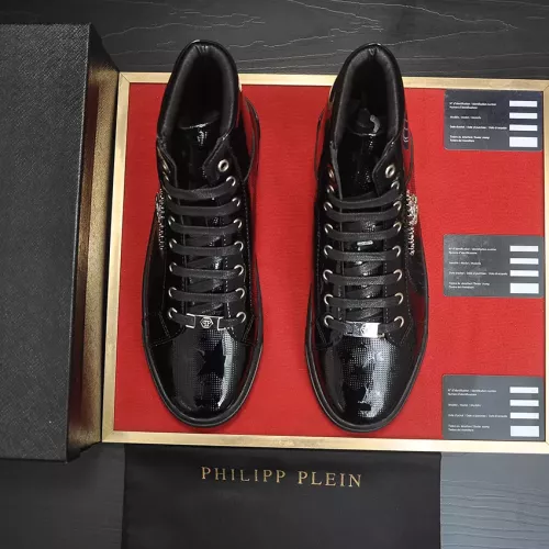 Replica Philipp Plein PP High Tops Shoes For Men #1387894 $92.00 USD for Wholesale