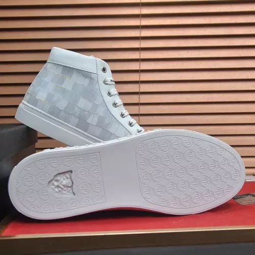 Replica Philipp Plein PP High Tops Shoes For Men #1387906 $92.00 USD for Wholesale