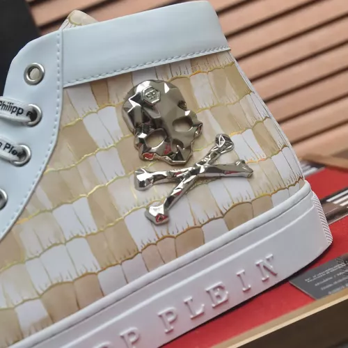 Replica Philipp Plein PP High Tops Shoes For Men #1387907 $92.00 USD for Wholesale