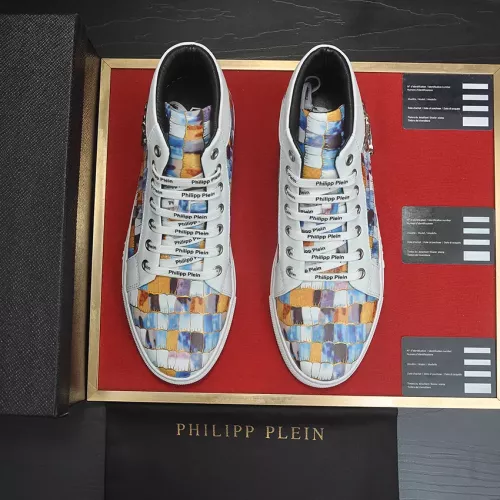Replica Philipp Plein PP High Tops Shoes For Men #1387909 $92.00 USD for Wholesale