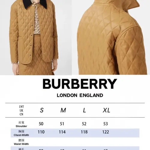 Replica Burberry Jackets Long Sleeved For Women #1390697 $102.00 USD for Wholesale