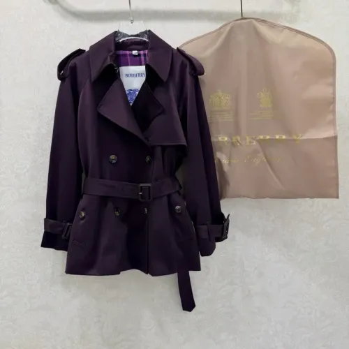 Burberry Trench Coat Long Sleeved For Women #1390953