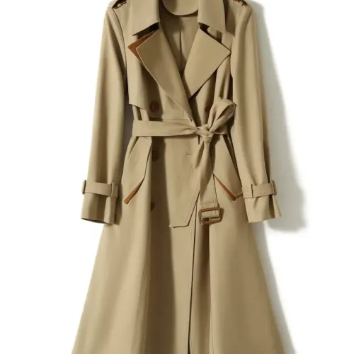 Burberry Trench Coat Long Sleeved For Women #1391094