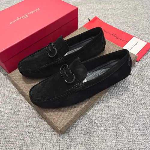 Replica Salvatore Ferragamo Leather Shoes For Men #1391603 $82.00 USD for Wholesale