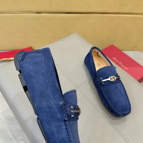 Replica Salvatore Ferragamo Leather Shoes For Men #1391716 $96.00 USD for Wholesale