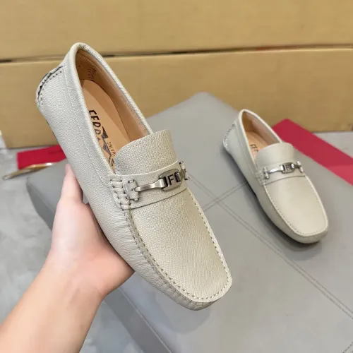 Replica Salvatore Ferragamo Leather Shoes For Men #1391724 $96.00 USD for Wholesale