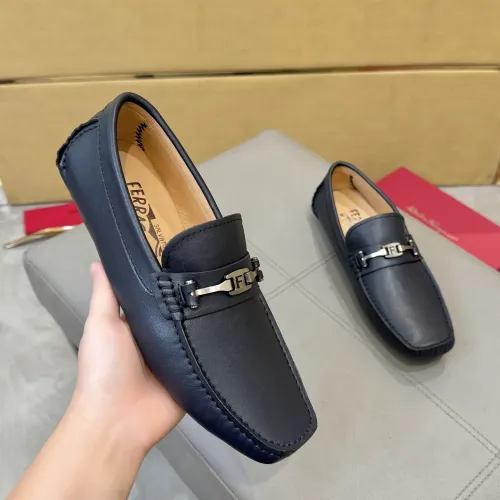 Replica Salvatore Ferragamo Leather Shoes For Men #1391727 $96.00 USD for Wholesale