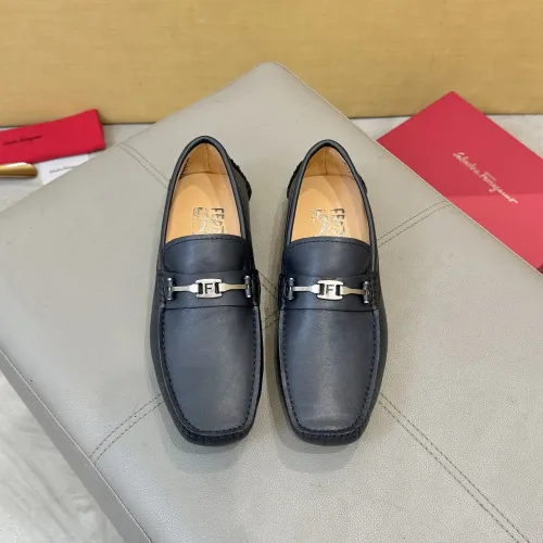 Replica Salvatore Ferragamo Leather Shoes For Men #1391727 $96.00 USD for Wholesale