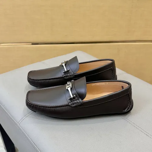 Replica Salvatore Ferragamo Leather Shoes For Men #1391729 $96.00 USD for Wholesale