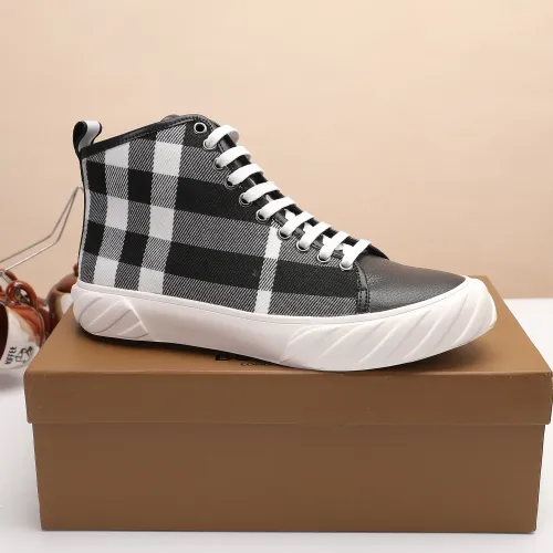 Replica Burberry High Tops Shoes For Men #1391796 $76.00 USD for Wholesale