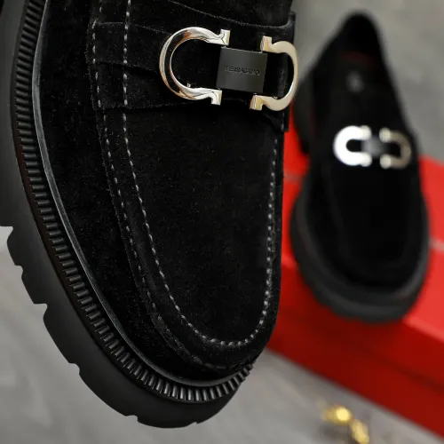 Replica Salvatore Ferragamo Leather Shoes For Men #1392100 $112.00 USD for Wholesale