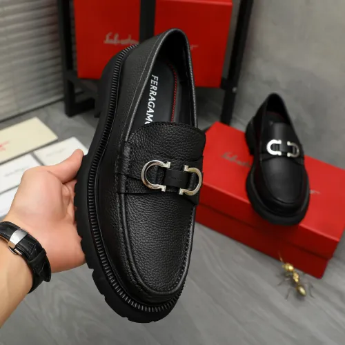 Replica Salvatore Ferragamo Leather Shoes For Men #1392104 $112.00 USD for Wholesale