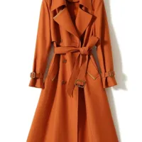 $132.00 USD Burberry Trench Coat Long Sleeved For Women #1391095