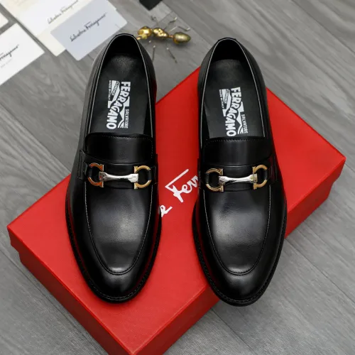 Replica Salvatore Ferragamo Leather Shoes For Men #1399127 $82.00 USD for Wholesale