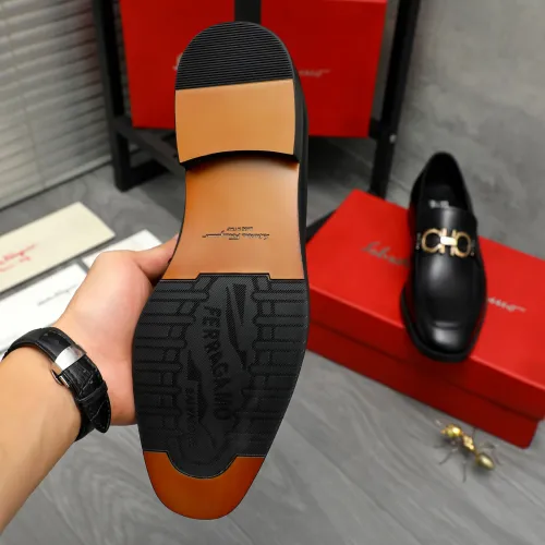 Replica Salvatore Ferragamo Leather Shoes For Men #1399137 $82.00 USD for Wholesale