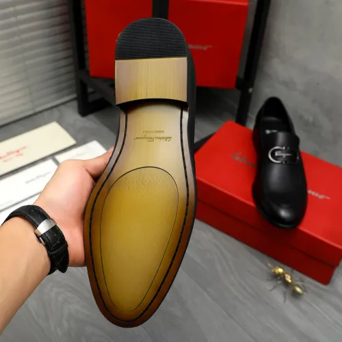 Replica Salvatore Ferragamo Leather Shoes For Men #1399148 $82.00 USD for Wholesale