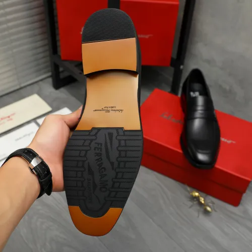 Replica Salvatore Ferragamo Leather Shoes For Men #1399151 $82.00 USD for Wholesale