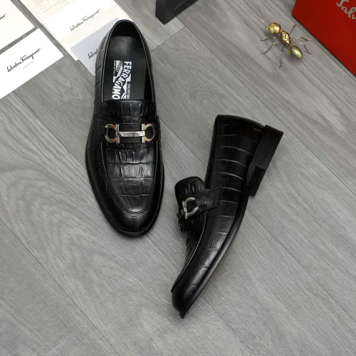 Replica Salvatore Ferragamo Leather Shoes For Men #1399152 $82.00 USD for Wholesale
