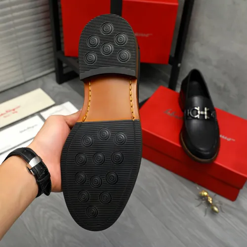 Replica Salvatore Ferragamo Leather Shoes For Men #1399157 $125.00 USD for Wholesale