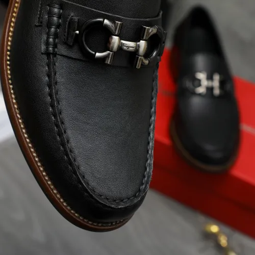 Replica Salvatore Ferragamo Leather Shoes For Men #1399157 $125.00 USD for Wholesale