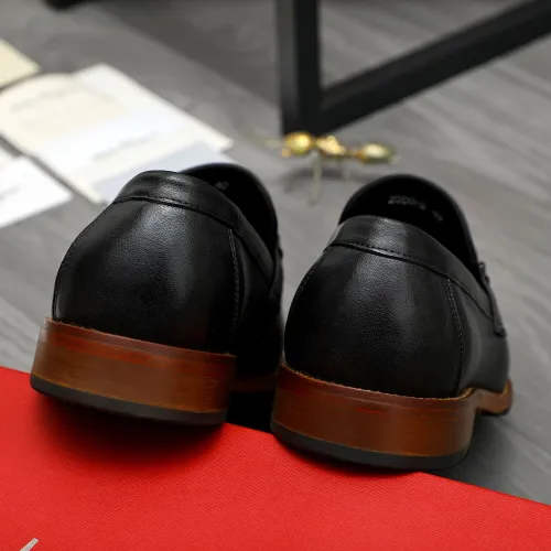 Replica Salvatore Ferragamo Leather Shoes For Men #1399159 $125.00 USD for Wholesale