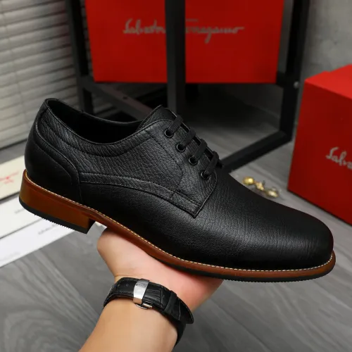 Replica Salvatore Ferragamo Leather Shoes For Men #1399163 $125.00 USD for Wholesale