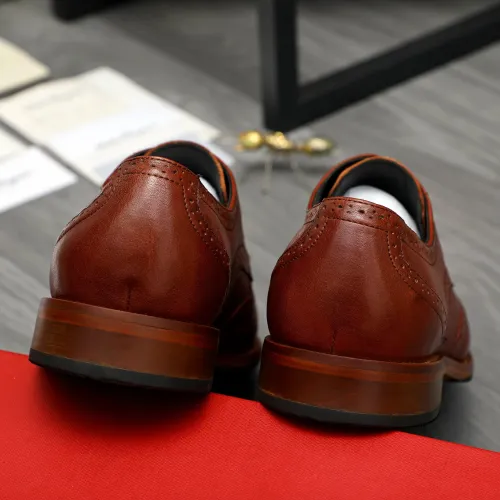 Replica Salvatore Ferragamo Leather Shoes For Men #1399167 $125.00 USD for Wholesale